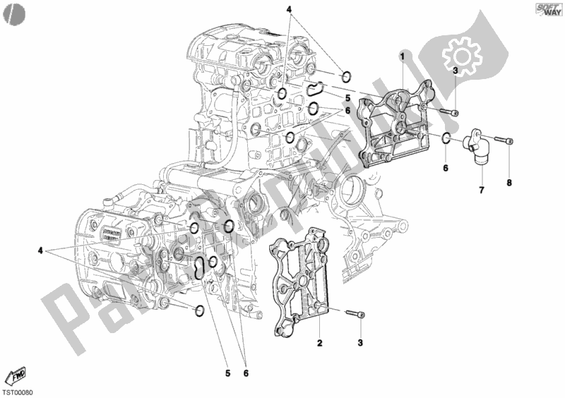 Alle onderdelen voor de Hoofdbedekking van de Ducati Superbike 998 R 2002